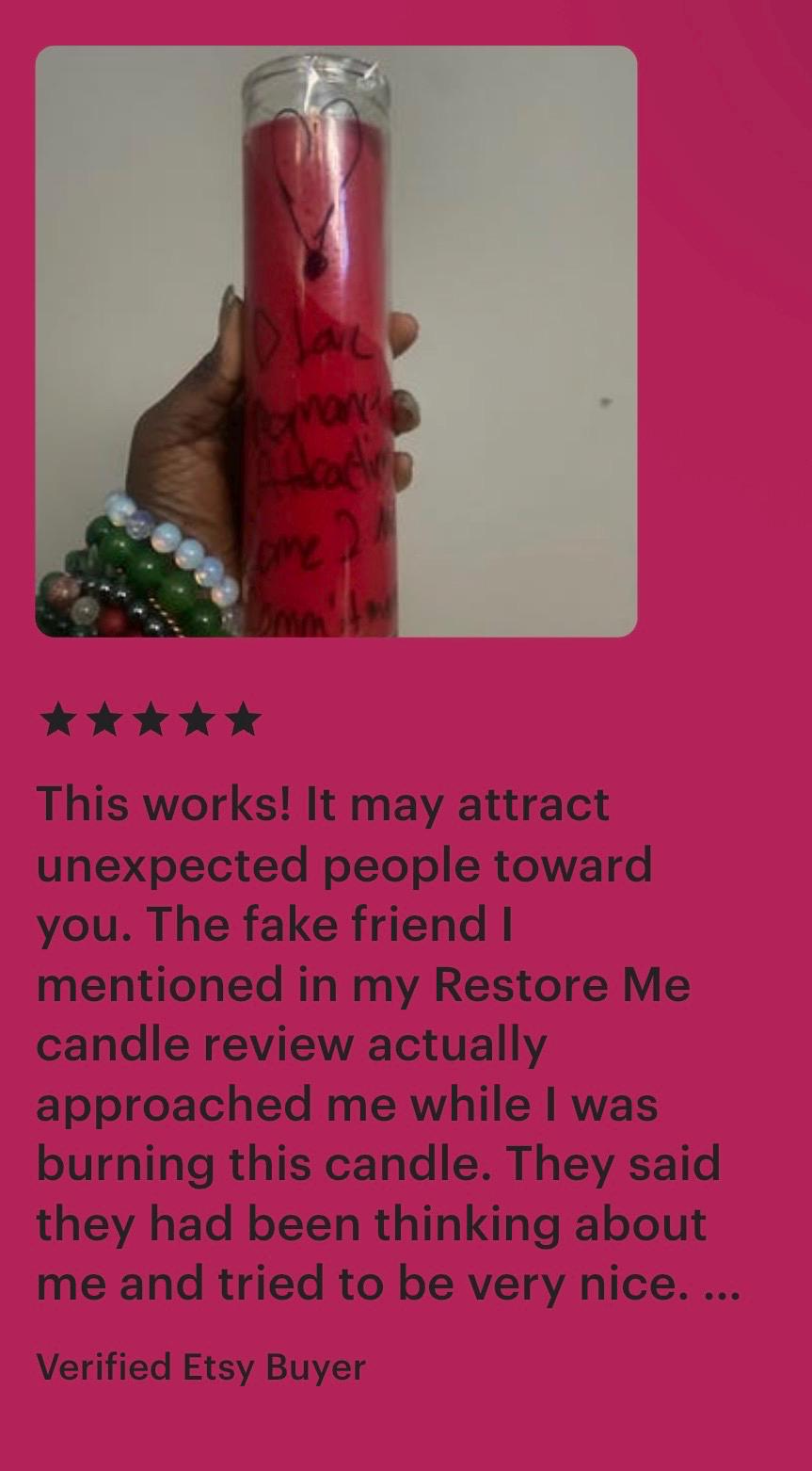 D Attract/Love Candle