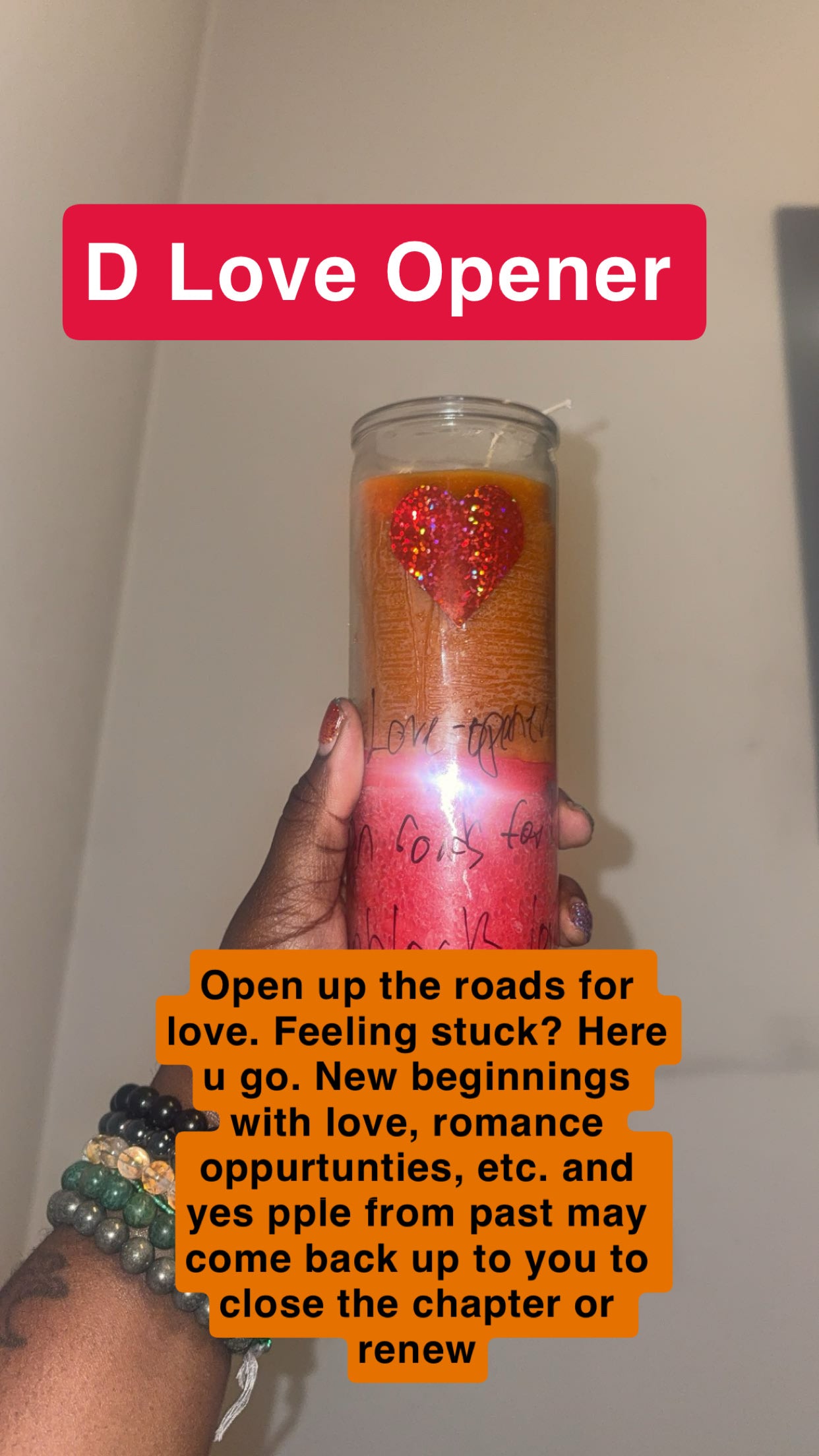D Love Opener Candle